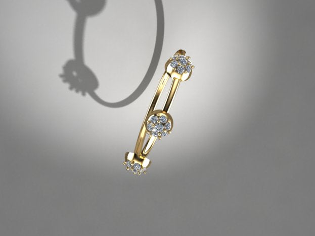 Mirari Dot – Sterling Silver Zircon Loop Earrings | Mirari Collection