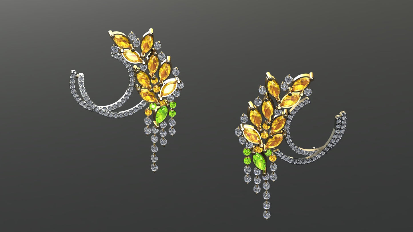 Cascade – Gold Plated Sterling Silver Ring with Yellow-Green Zircon | Hues Collection