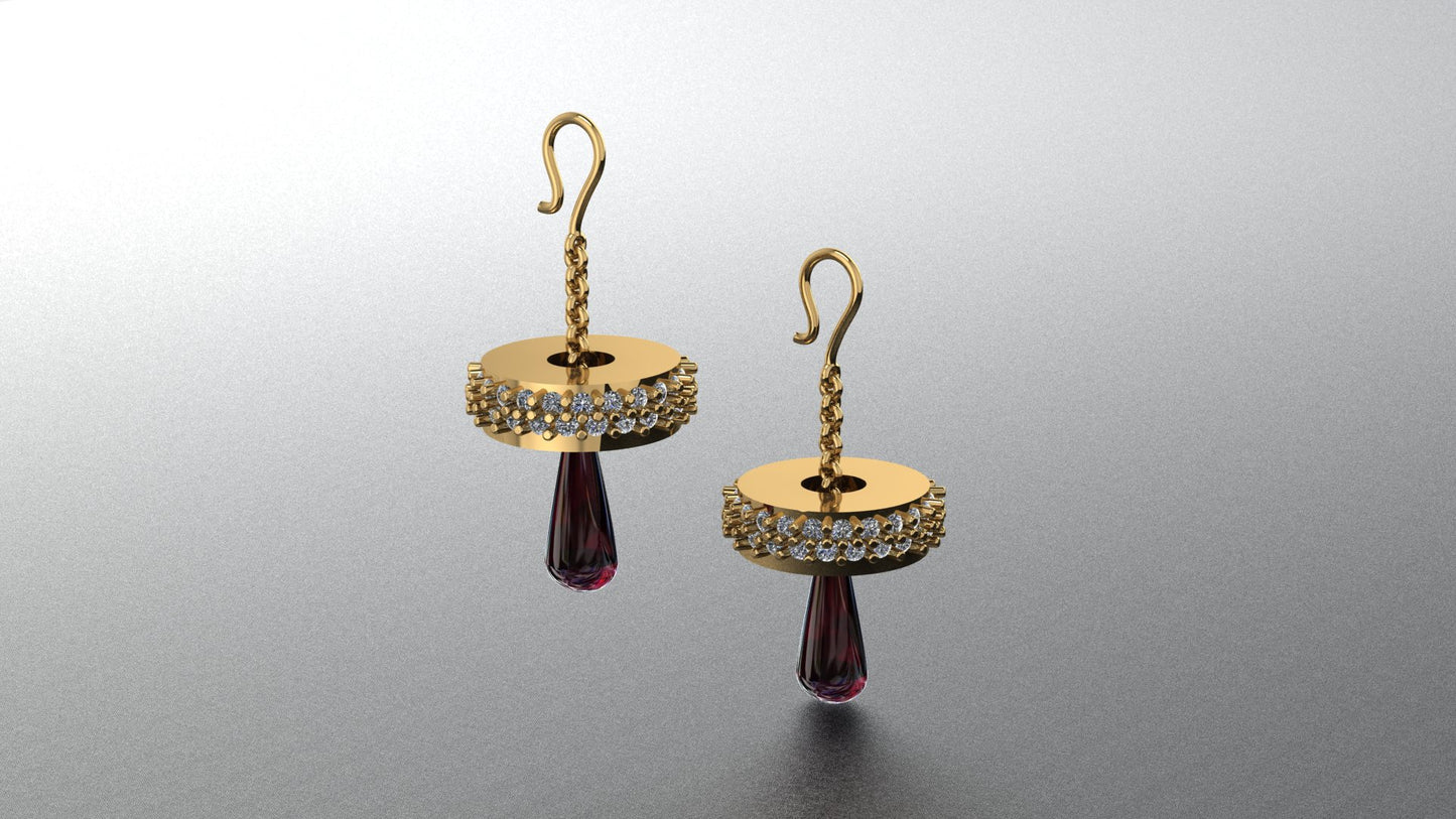 Dewdrop – Gold Plated Sterling Silver Earrings | Adorn Collection