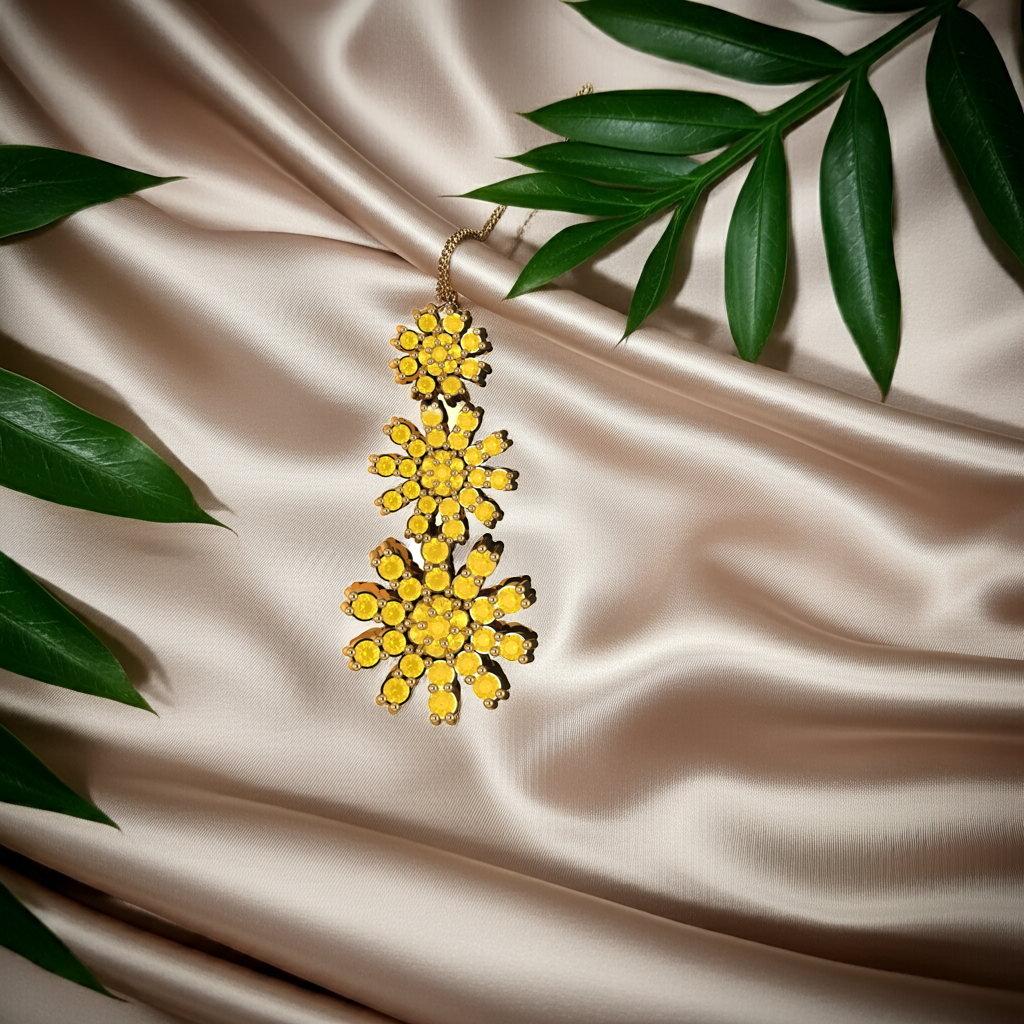Flora Lux – Sterling Silver Yellow Zircon Pendant | Mirari Collection