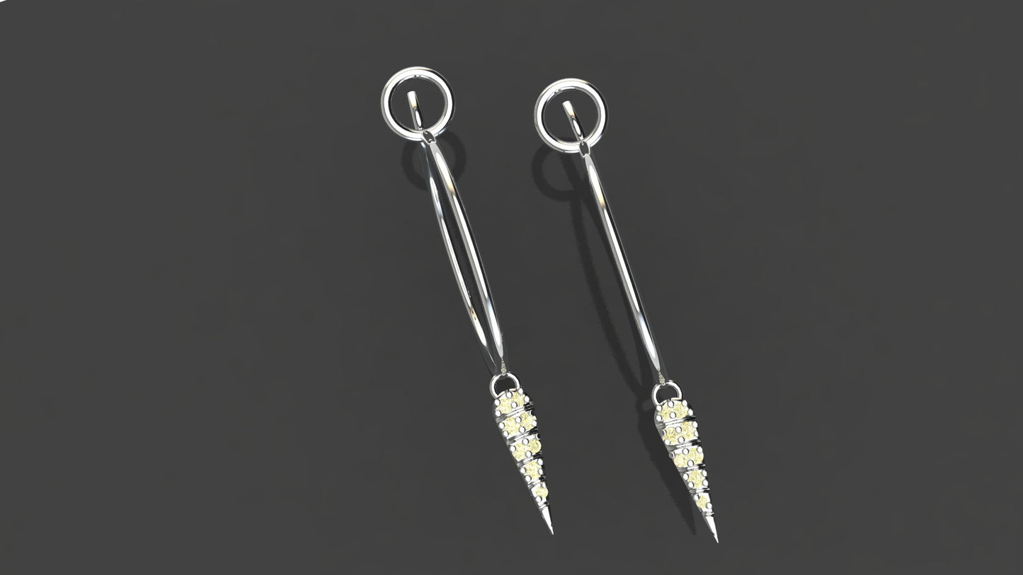 Allure – Gold Plated Sterling Silver Earrings with Zircon | Adorn Collection