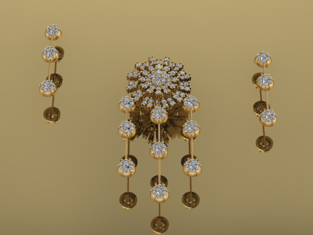 Royale – Sterling Silver Pendant & Earring Set with Zircon | Mirari Collection