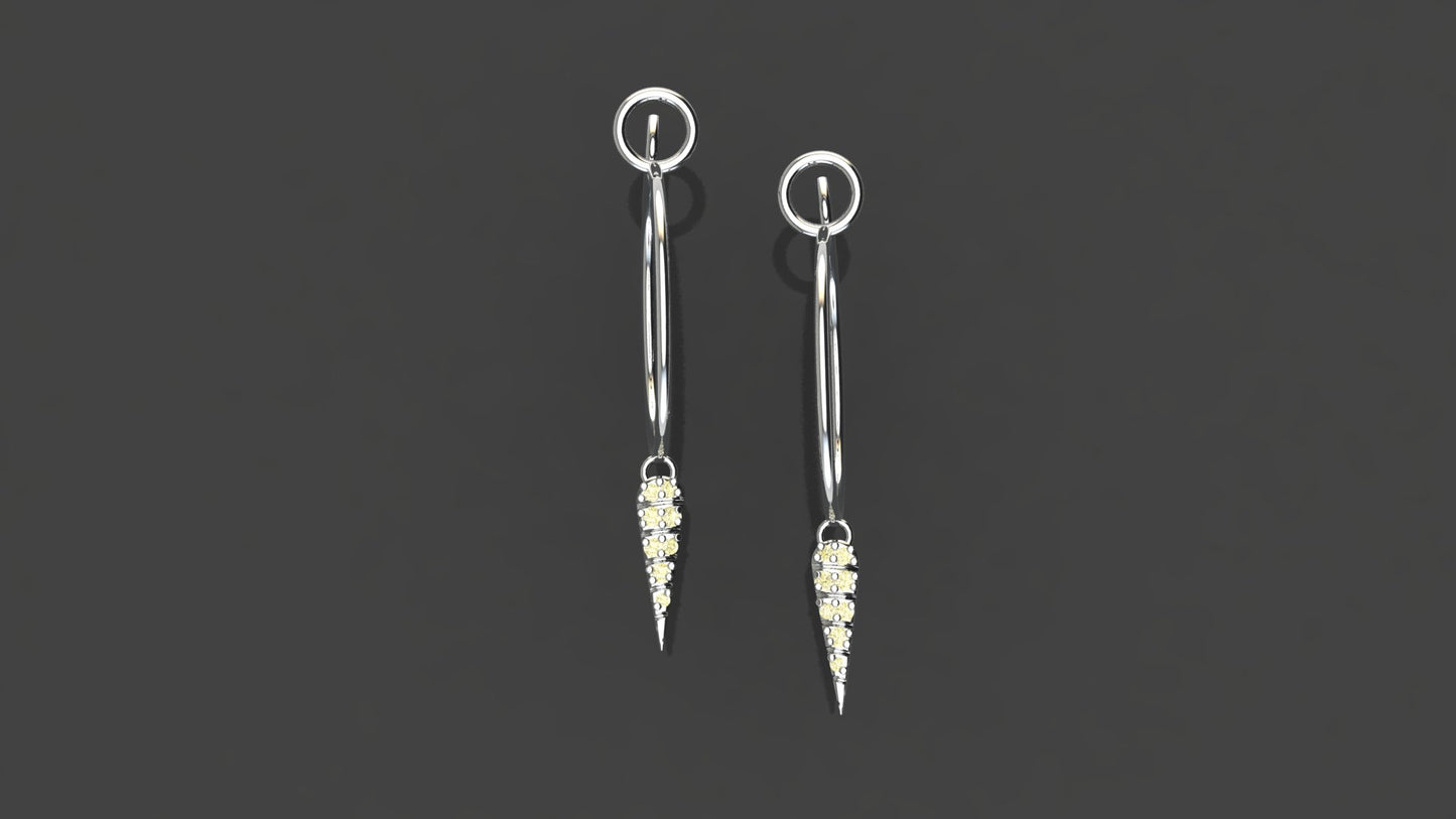 Allure – Gold Plated Sterling Silver Earrings with Zircon | Adorn Collection