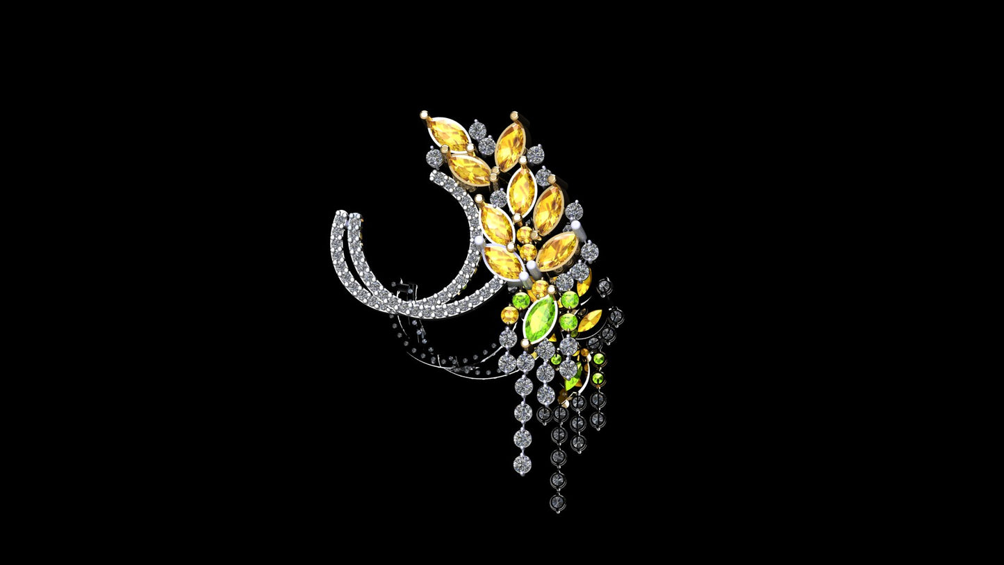 Cascade – Gold Plated Sterling Silver Ring with Yellow-Green Zircon | Hues Collection