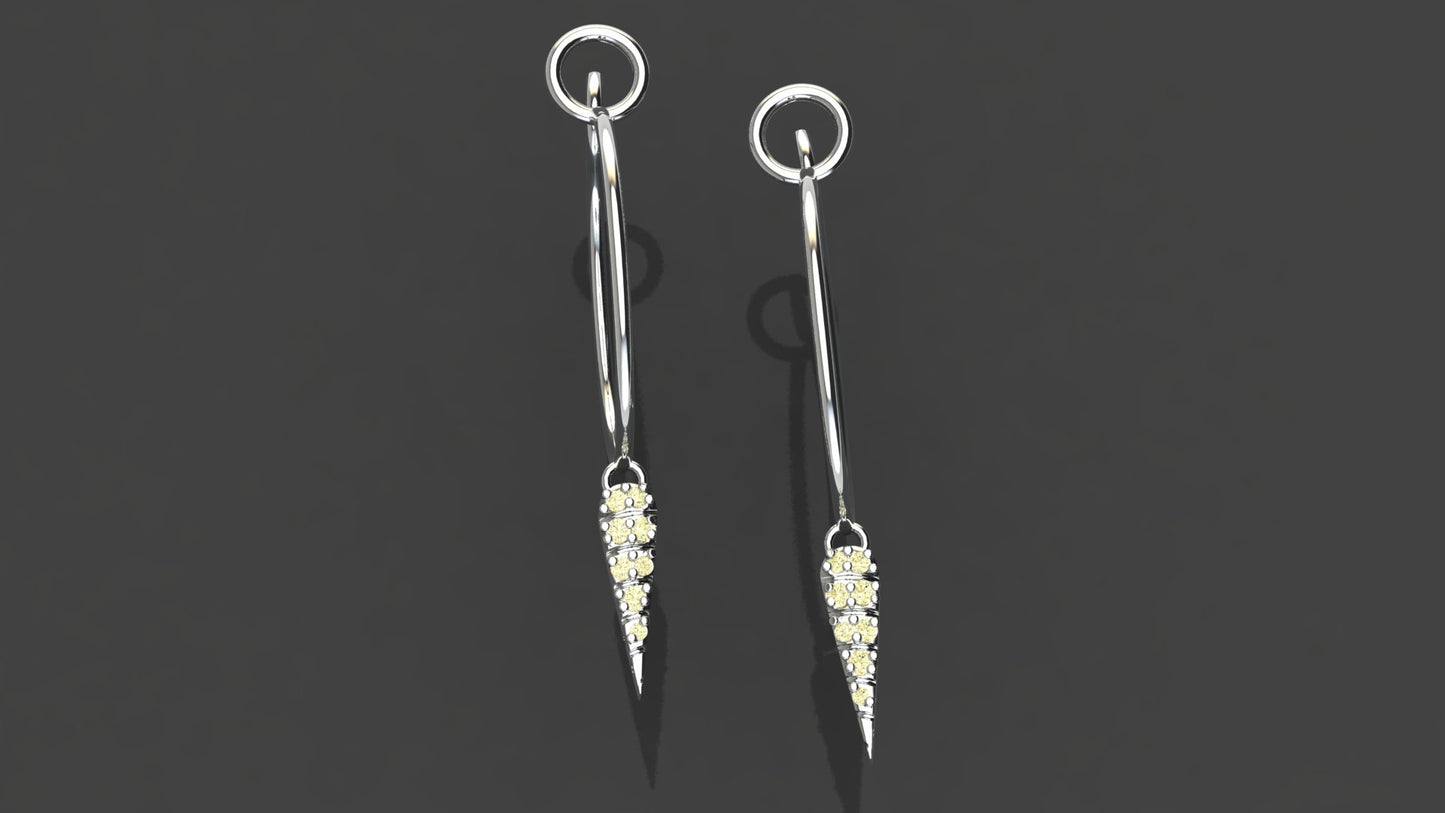 Allure – Gold Plated Sterling Silver Earrings with Zircon | Adorn Collection