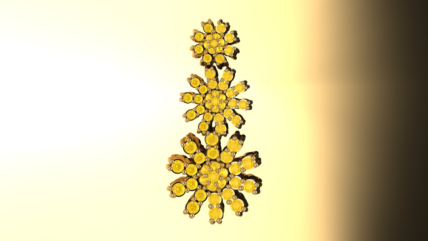 Flora Lux – Sterling Silver Yellow Zircon Pendant | Mirari Collection