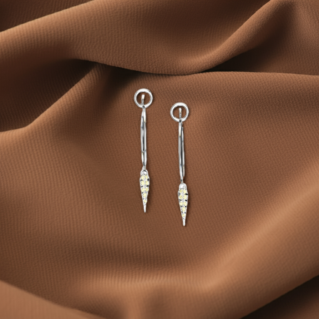 Allure – Gold Plated Sterling Silver Earrings with Zircon | Adorn Collection