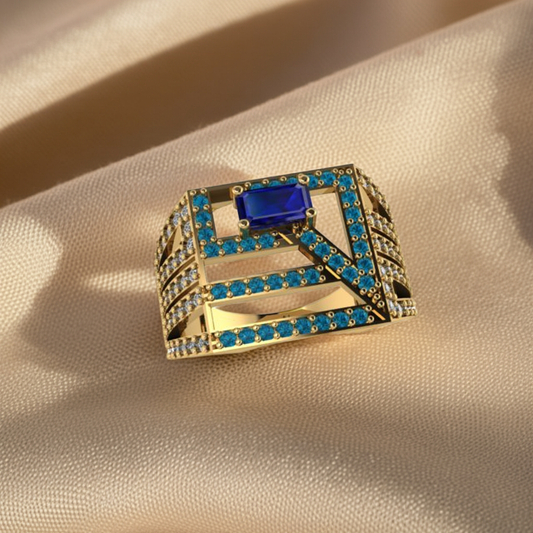Blue – Sterling Silver Ring with Blue Zircon | Kairo Collection