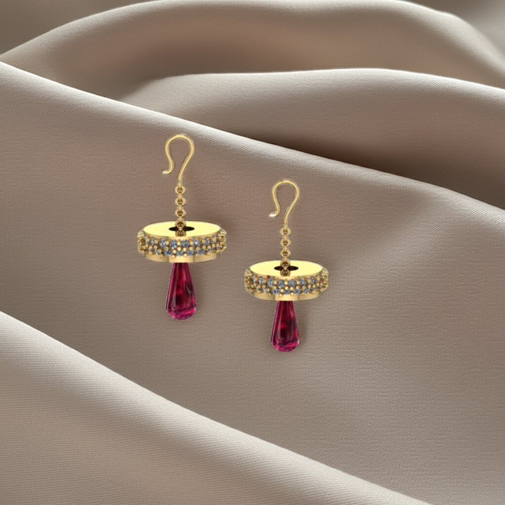 Dewdrop – Gold Plated Sterling Silver Earrings | Adorn Collection