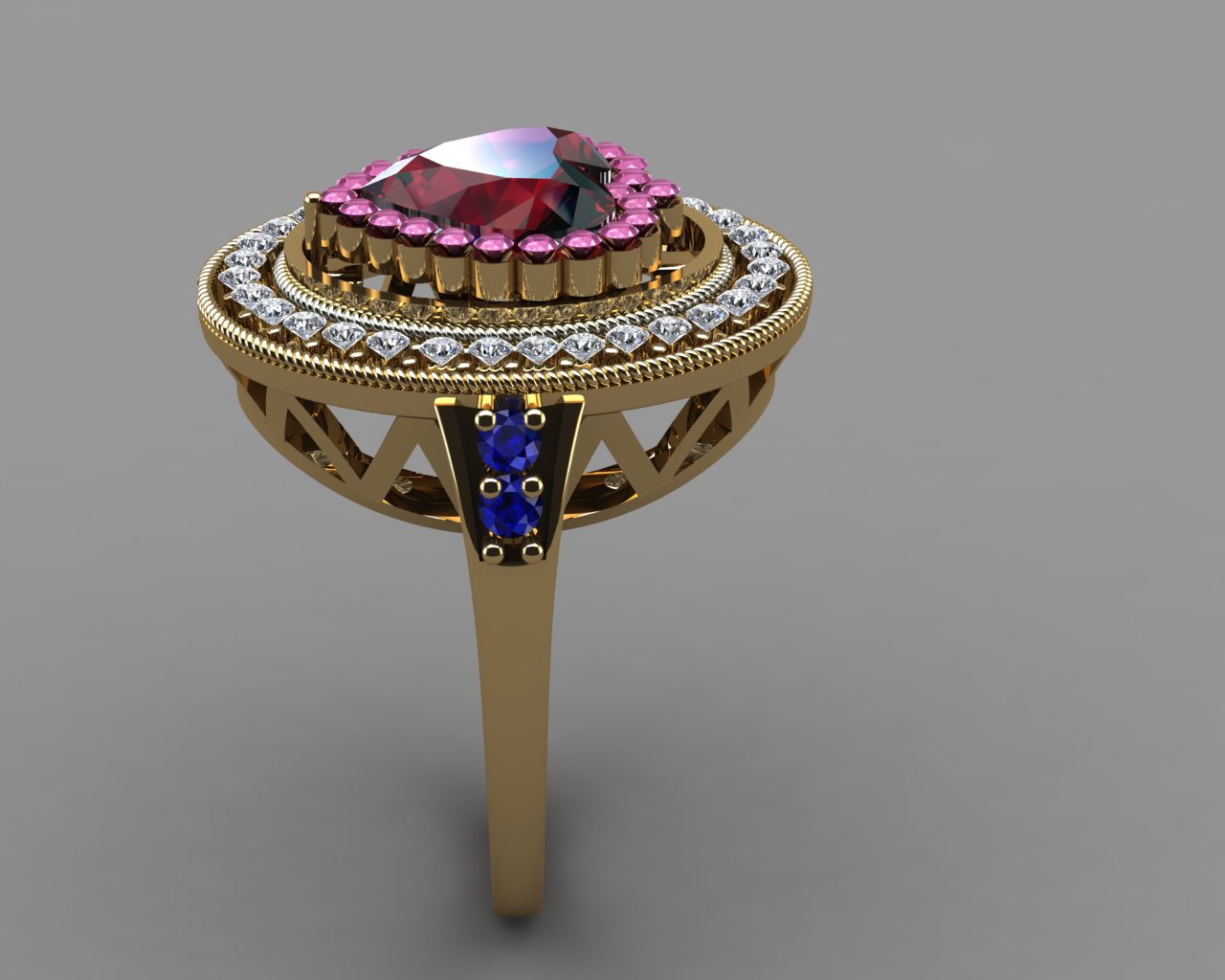 Heart – Sterling Silver Red Zircon Ring | Kairo Collection