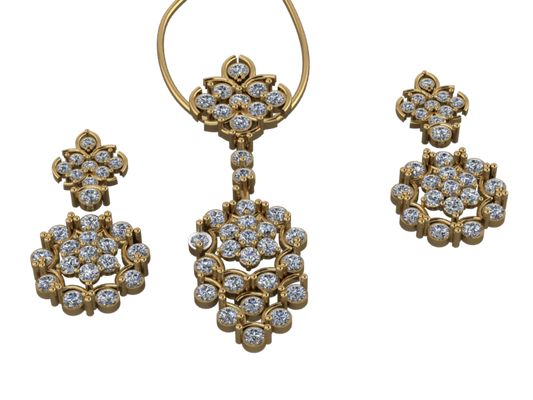 Midnight Bloom – Sterling Silver Pendant with Zircon | SanArian Collection