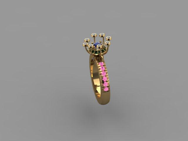 Orbit-006 – Multicolor Sterling Silver Ring | Kairo Collection