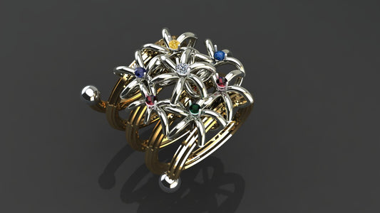 Ariel – Sterling Silver Floral Ring | Kairo Collection