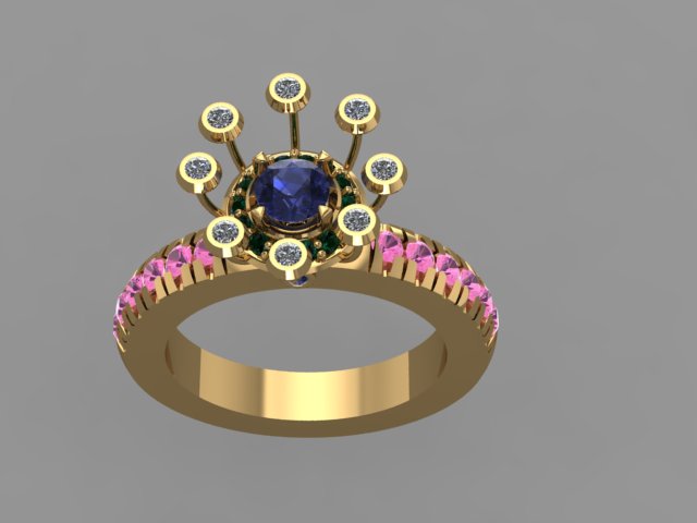 Orbit-006 – Multicolor Sterling Silver Ring | Kairo Collection