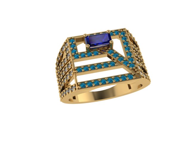 Blue – Sterling Silver Ring with Blue Zircon | Kairo Collection