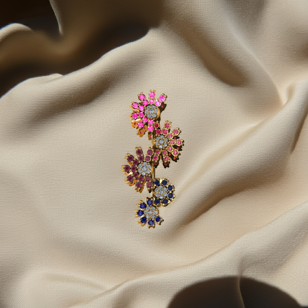 Mirari Crest – Gold Plated Sterling Silver Zircon Pendant | Mirari Collection