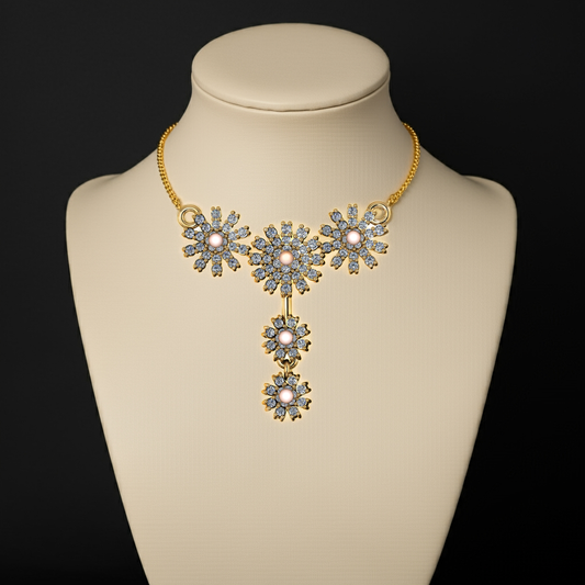 Mirari Blush – Gold Plated Sterling Silver Pendant with Cultured Pearl & Zircon | Mirari Collection